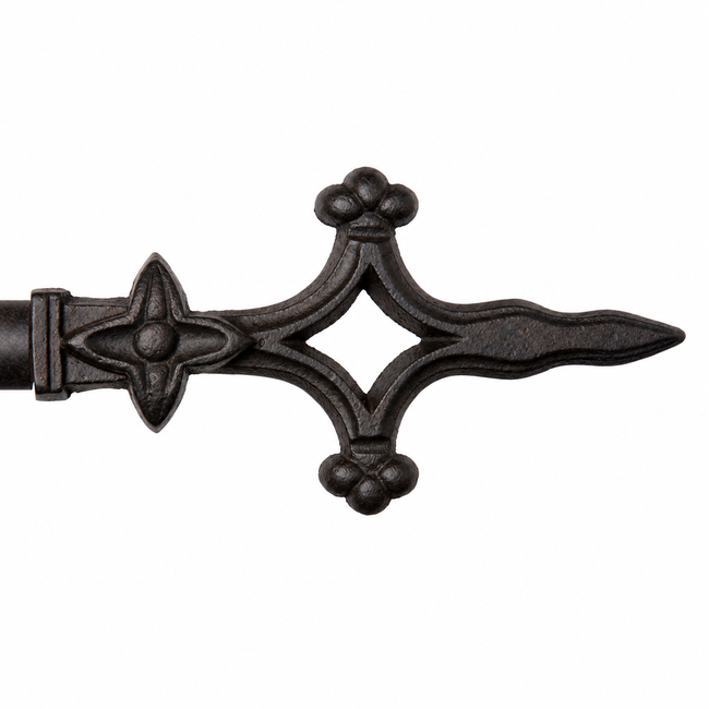 Iron Cross Finial-7/8 in Iron Oxide