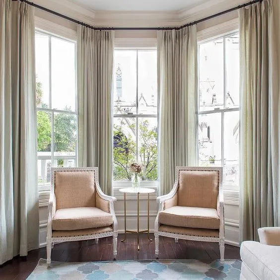 How to Install a Bay Window Curtain Rod