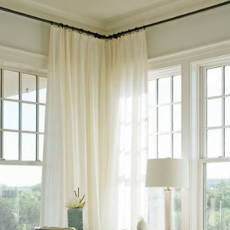 How to measure corner windows for drapery rod/curtain rod