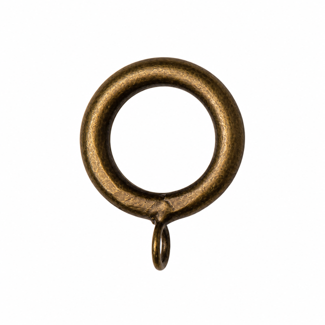 Cafe Curtain Ring with Eyelet in Antique Gold