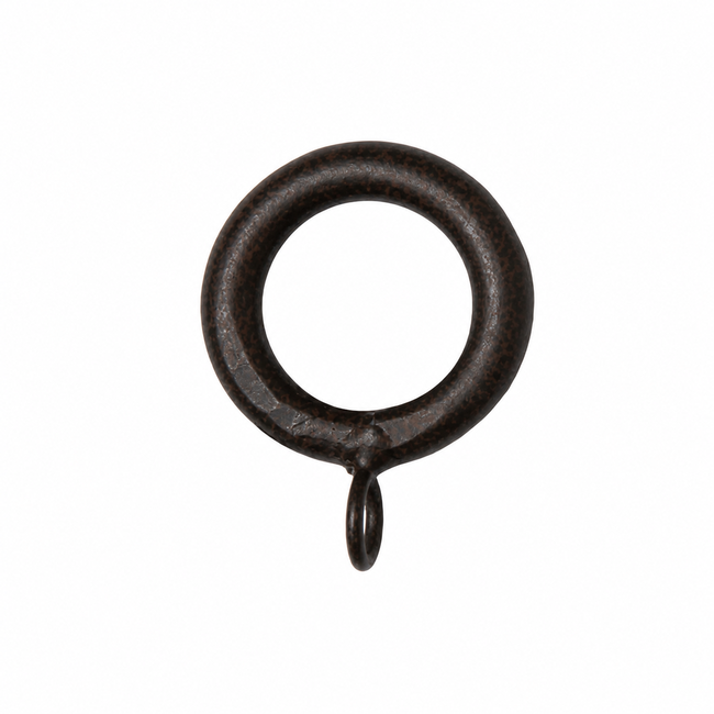 Cafe Curtain Ring with Eyelet in Iron Oxide