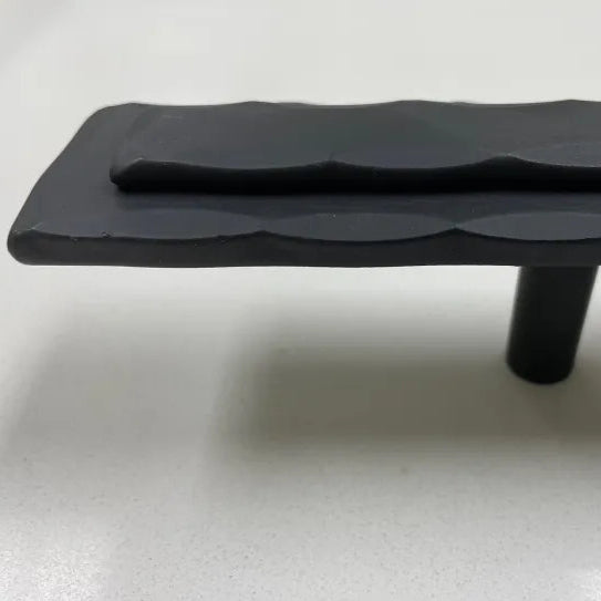 Manija de puerta de hierro forjado de 1,5 x 16 pulgadas