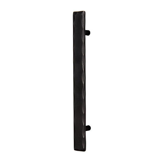Poignées d'armoire à barre plate en fer martelé