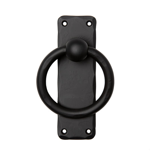 Heurtoir de porte en fer forgé avec longue plaque arrière
