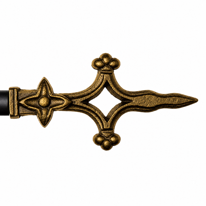 Iron Cross Finial-7/8 in Antique Gold