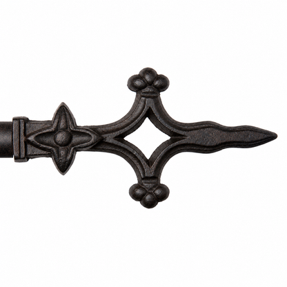 Iron Cross Finial-7/8 in Iron Oxide