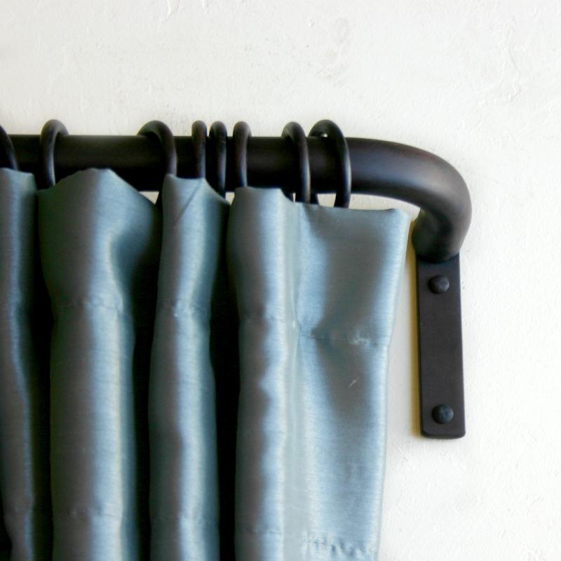MADE in America Wrought iron Long Curtain Rods with Brackets